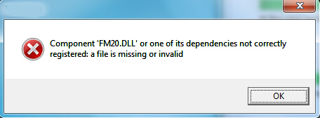 FM20.dll error